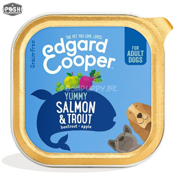 ADULT Zalm & forel met rode biet, appel & spinazie 150g  Granen vrij