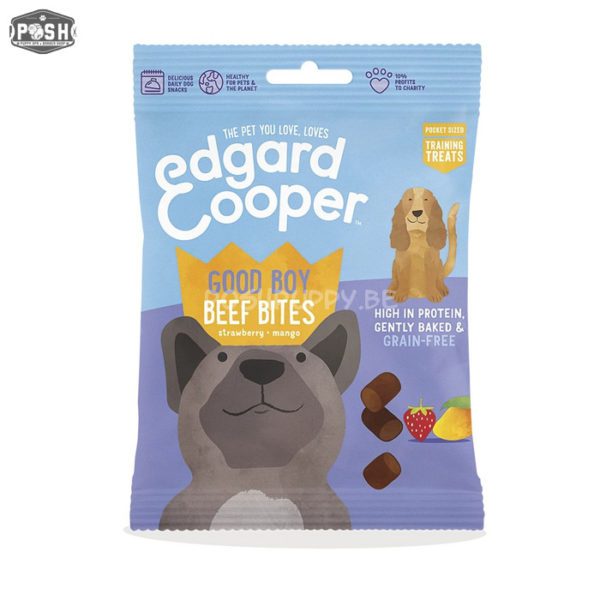 BITES Beef bites with strawberry & mango 50g  Granen vrij